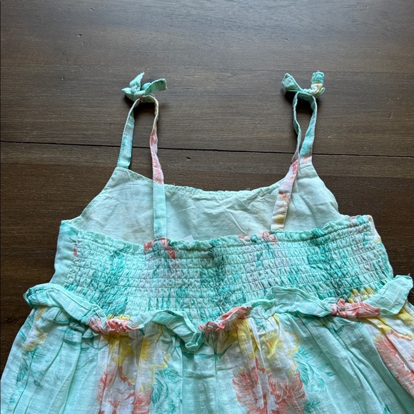 New Sz 10 Janie and Jack cotton tropical floral lined dress with smocked details - Picture 5 of 7
